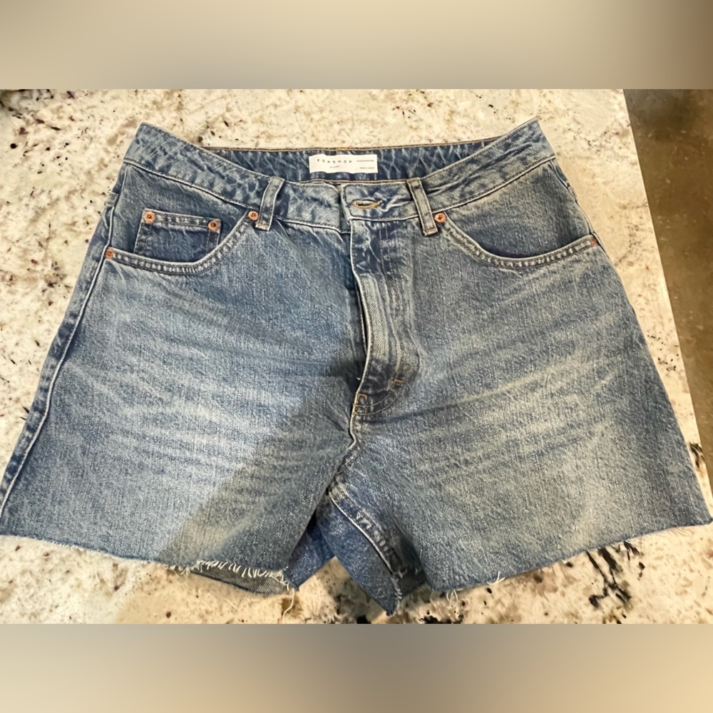 Topshop Blue Denim Women Shorts
